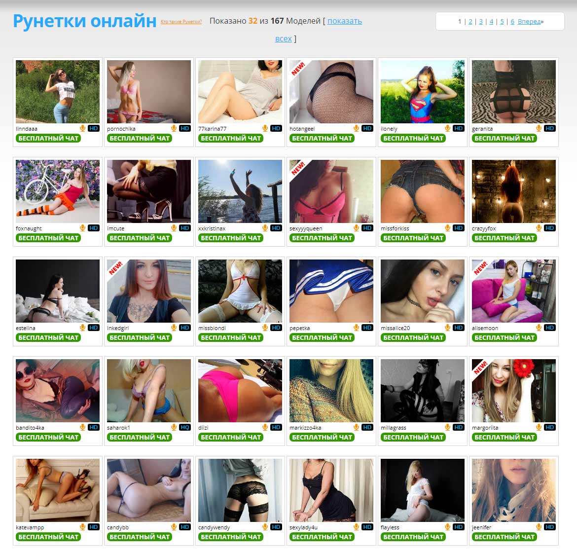 Русская Рулетка видеочат с девушками, Рунетки
